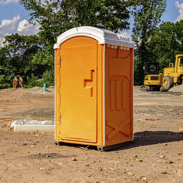 how often are the portable toilets cleaned and serviced during a rental period in McDade